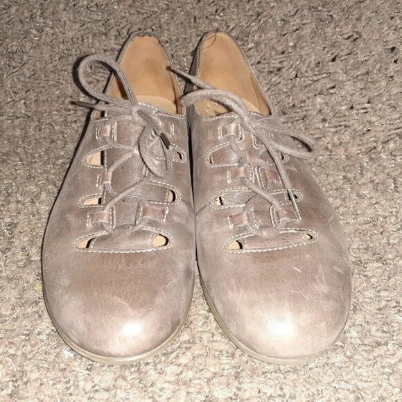 MEPHISTO Air-Jet-Taupe/Light Brown Distressed Nubuck Lace Up-Size 6.5M-Near Mint - Picture 5 of 7